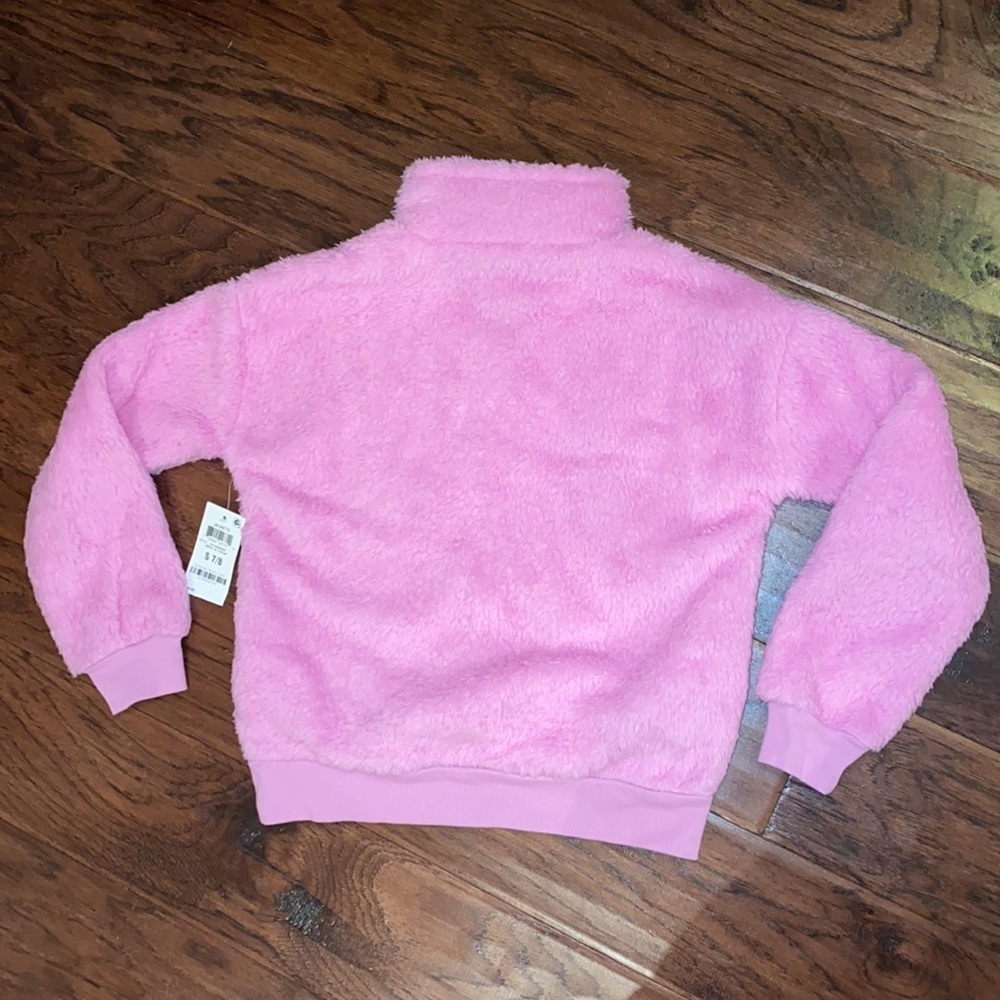 Ideology pullover sweater longsleeve furry soft mock collar jacket pink S (7/8) - Picture 8 of 11